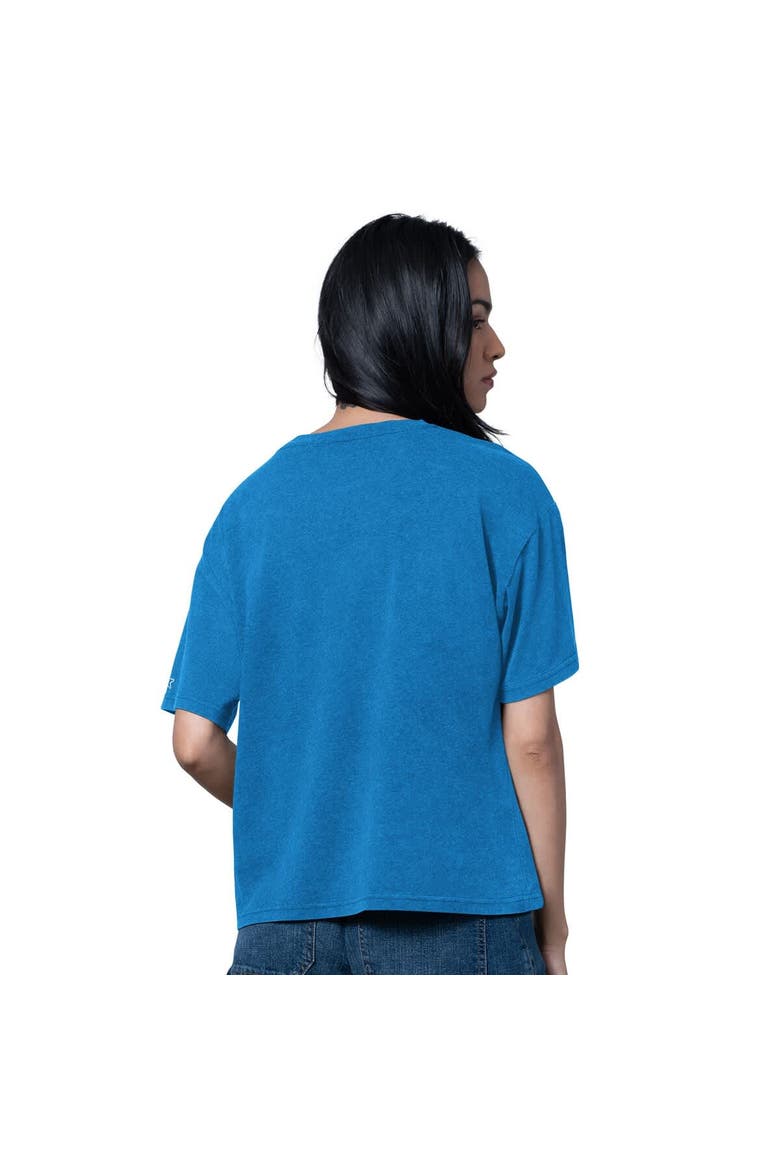 Women's Starter Heather Blue Detroit Lions Oversized Hall of Fame T-Shirt, Alternate, color, Heather Blue