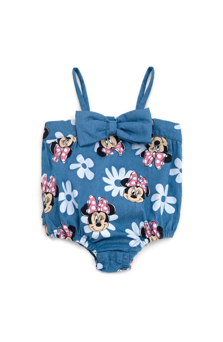 Disney Minnie Mouse Sleeveless Bubble Romper, Main, color, Blue