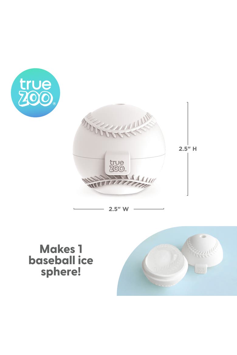 Baseball Silicone Ice Mold, Alternate, color, White
