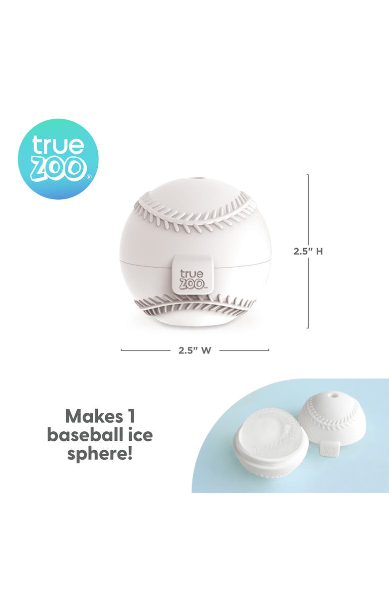TrueZoo Baseball Silicone Ice Mold, Alternate, color, White