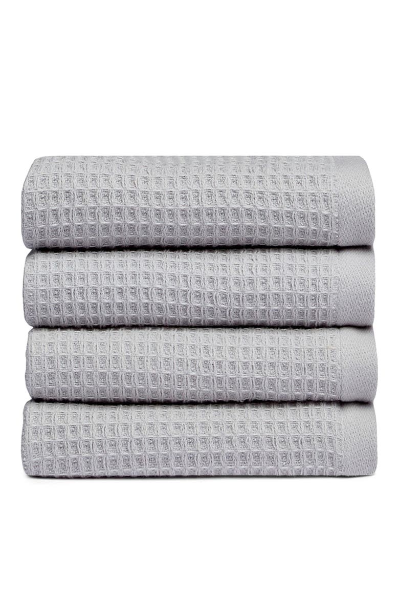 4-Pack Waffle Washcloths, Main, color, HARBOR MIST