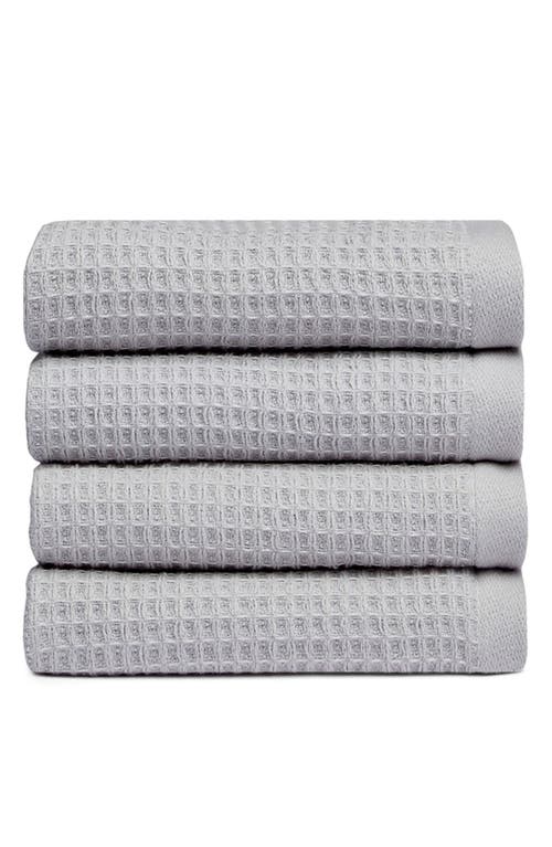 Cozy Earth 4-pack Waffle Washcloths In Gray