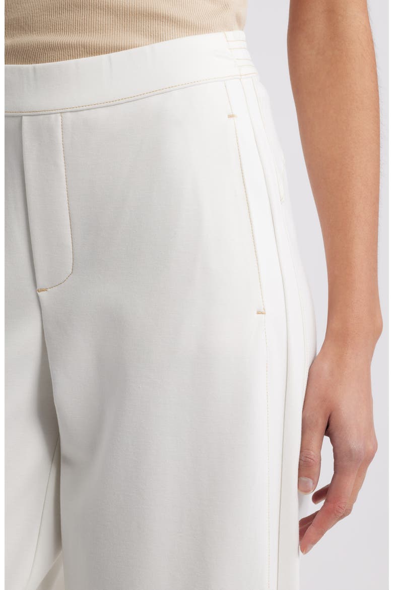 Skyrise Barrel Leg Glider Pants, Alternate, color, WINTER WHITE