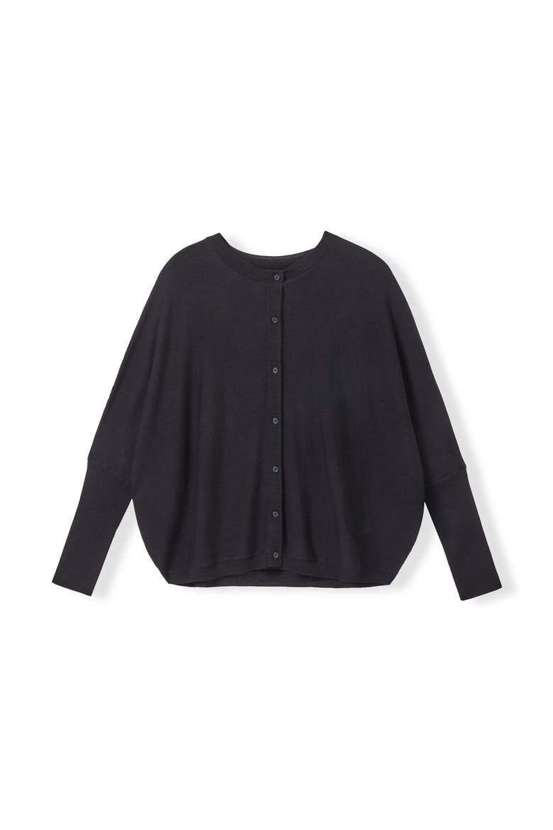 Fine Knit Merino Cardigan, Alternate, color, Navy