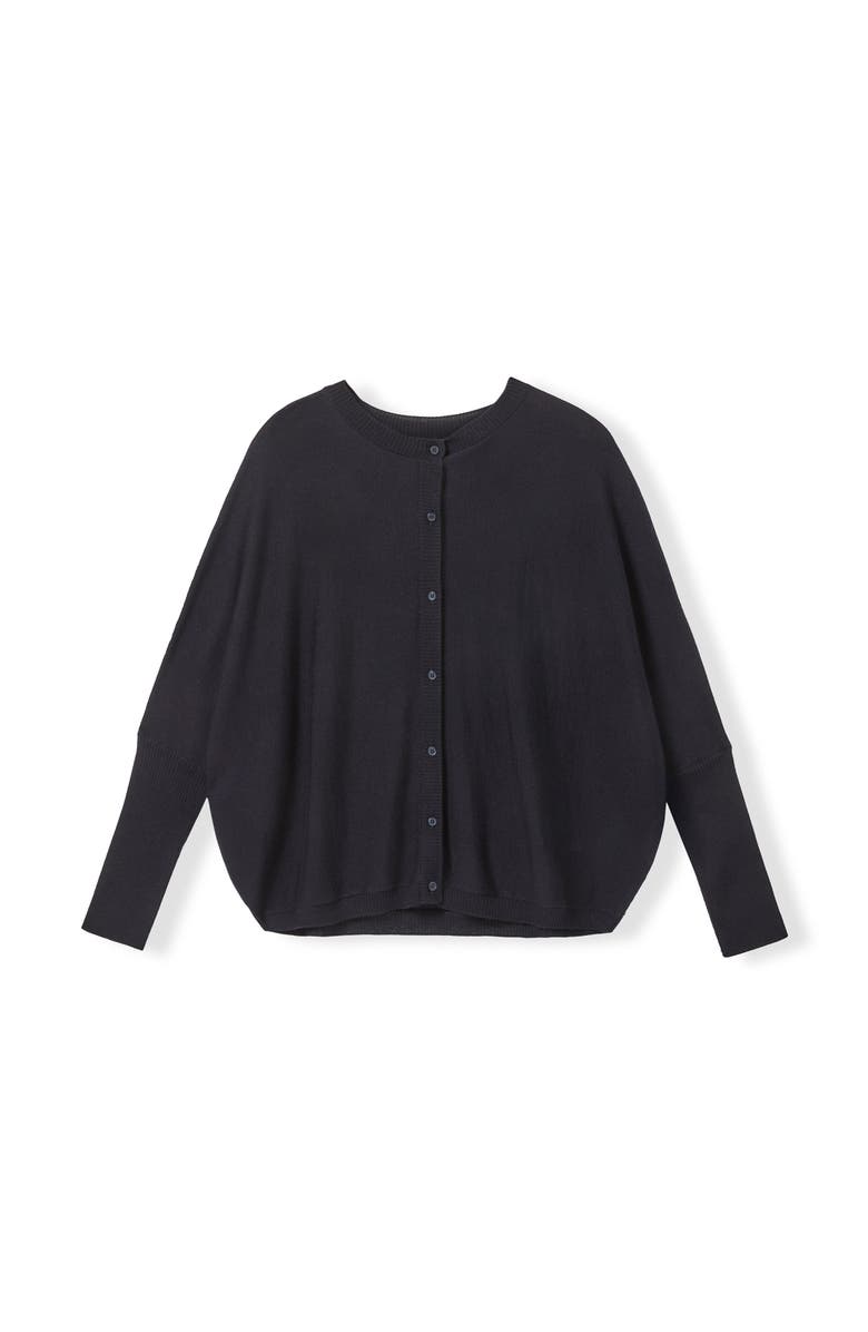 Celtic & Co. Fine Knit Merino Cardigan, Alternate, color, Navy