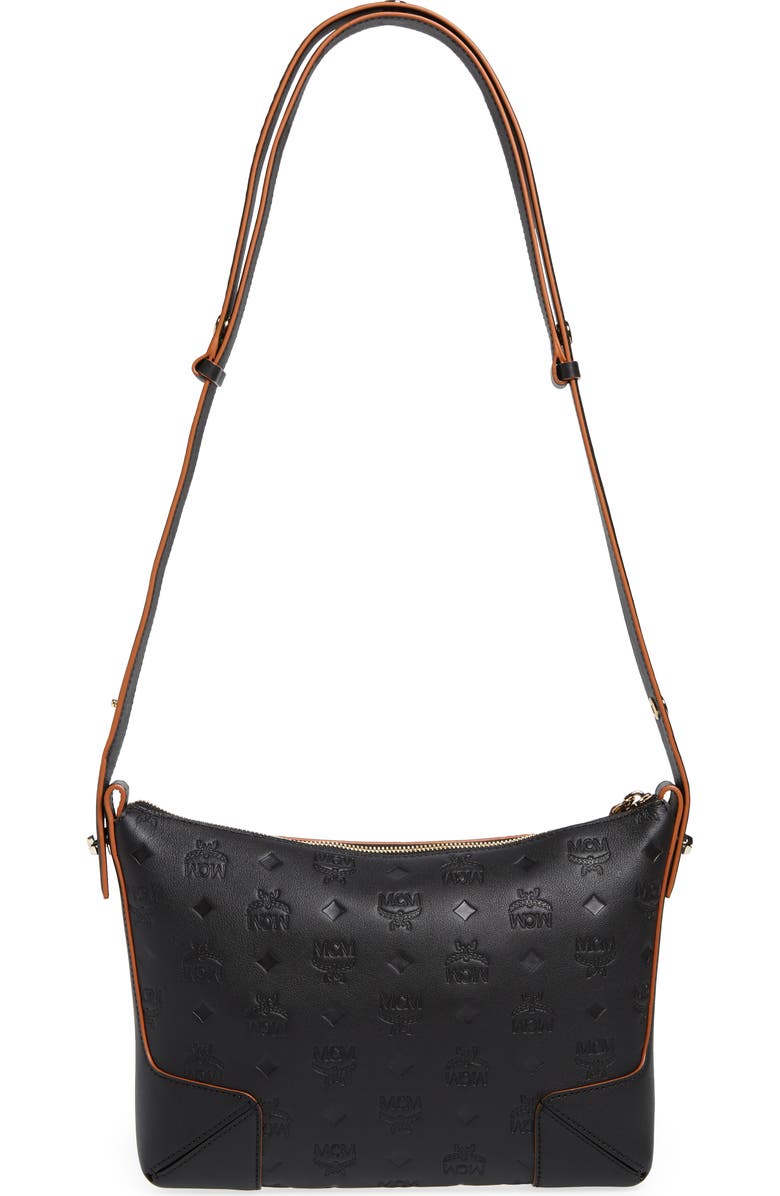 MCM Medium Klara Visetos Leather Shoulder Bag, Alternate, color,