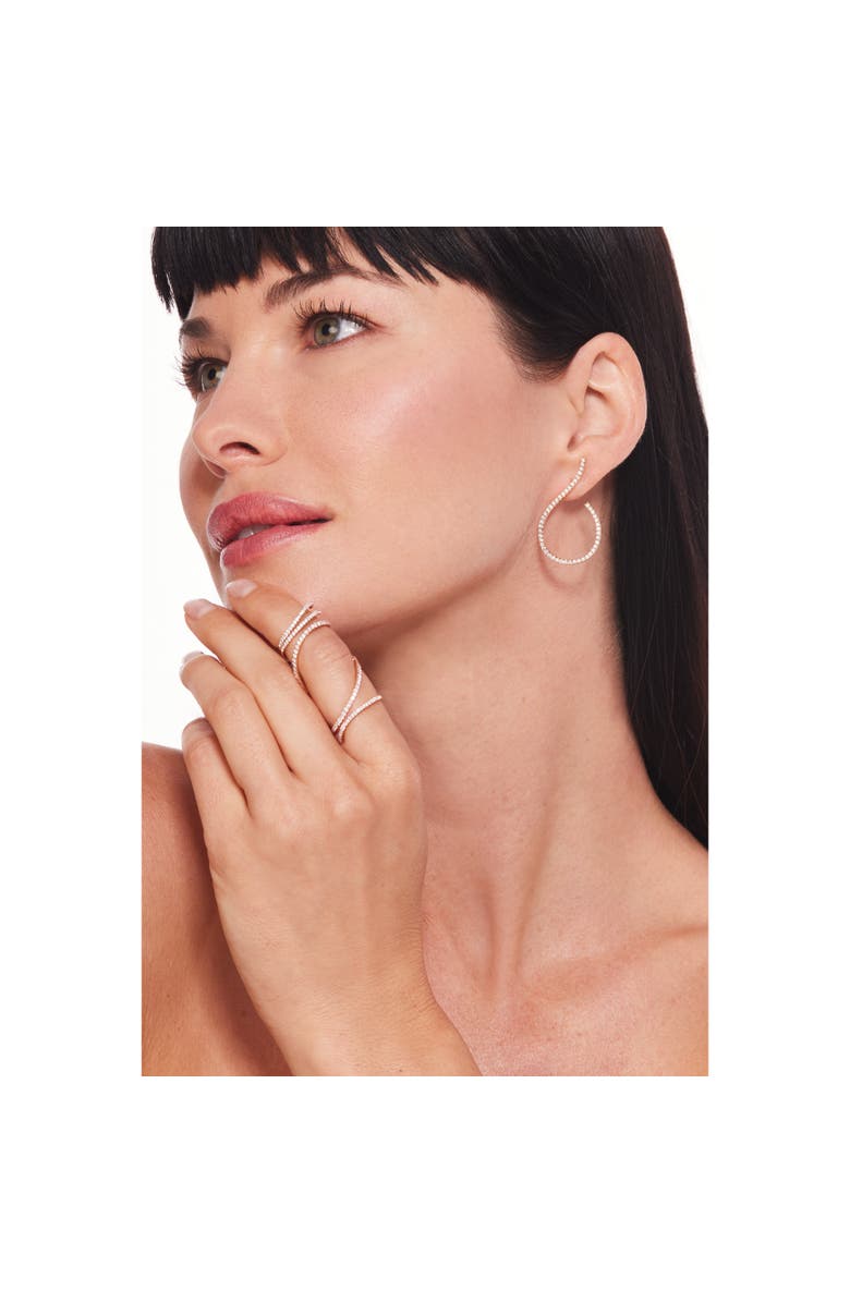 Graziela Mega Swirl Ring in White, Alternate, color, White Gold