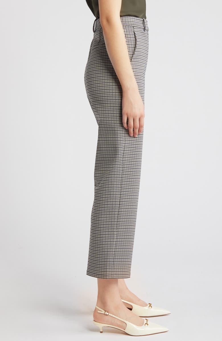 Theory Houndstooth High Waist Straight Leg Pants, Alternate, color,