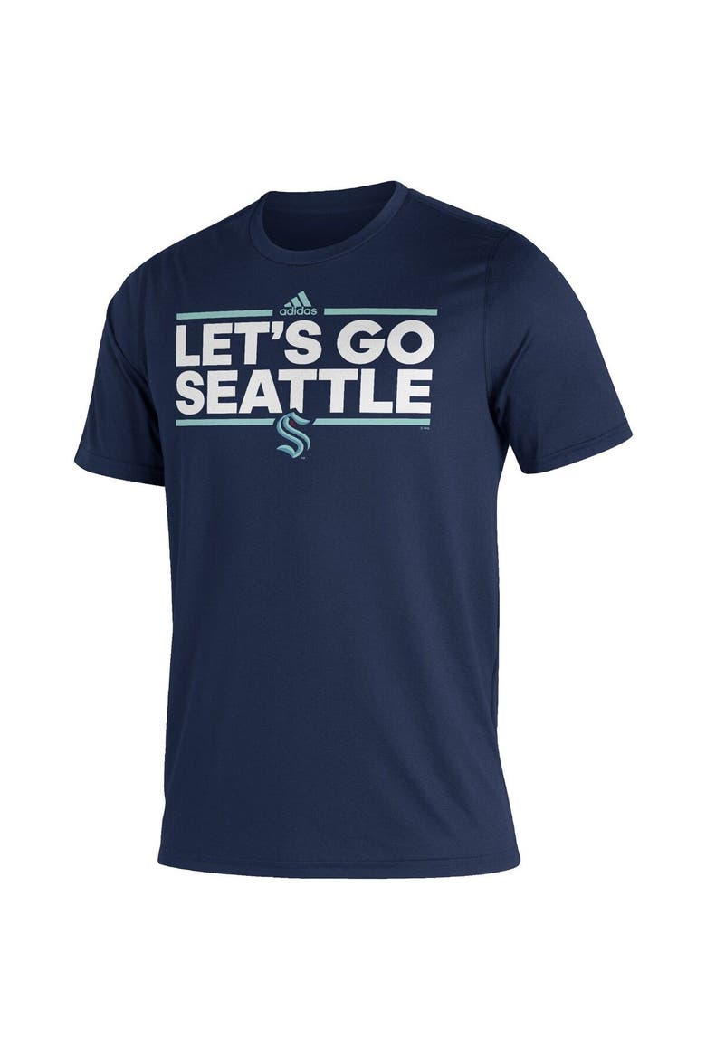Men's adidas Navy Seattle Kraken Dassler Creator T-Shirt, Alternate, color, Navy