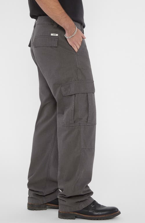 Guess Go Ripstop Panel Mid Rise Cargo Pants In Grey