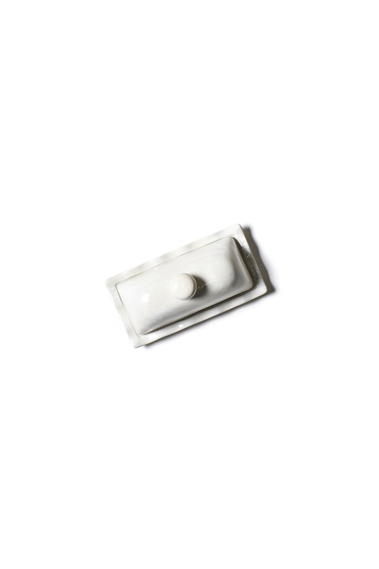 Signature White Ruffle Domed Butter Dish, Alternate, color, White