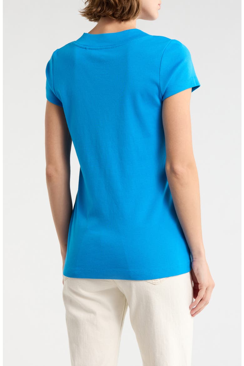 V-Neck Short Sleeve T-Shirt, Alternate, color, BLUE CANAL
