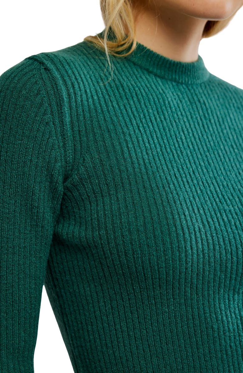 Free People Even After Rib Sweater, Alternate, color, Rainforest