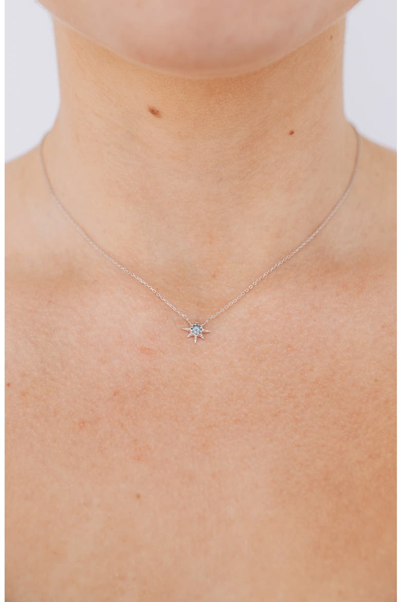 Micro Starburst Pendant Necklace, Alternate, color, SWISS BLUE TOPAZ
