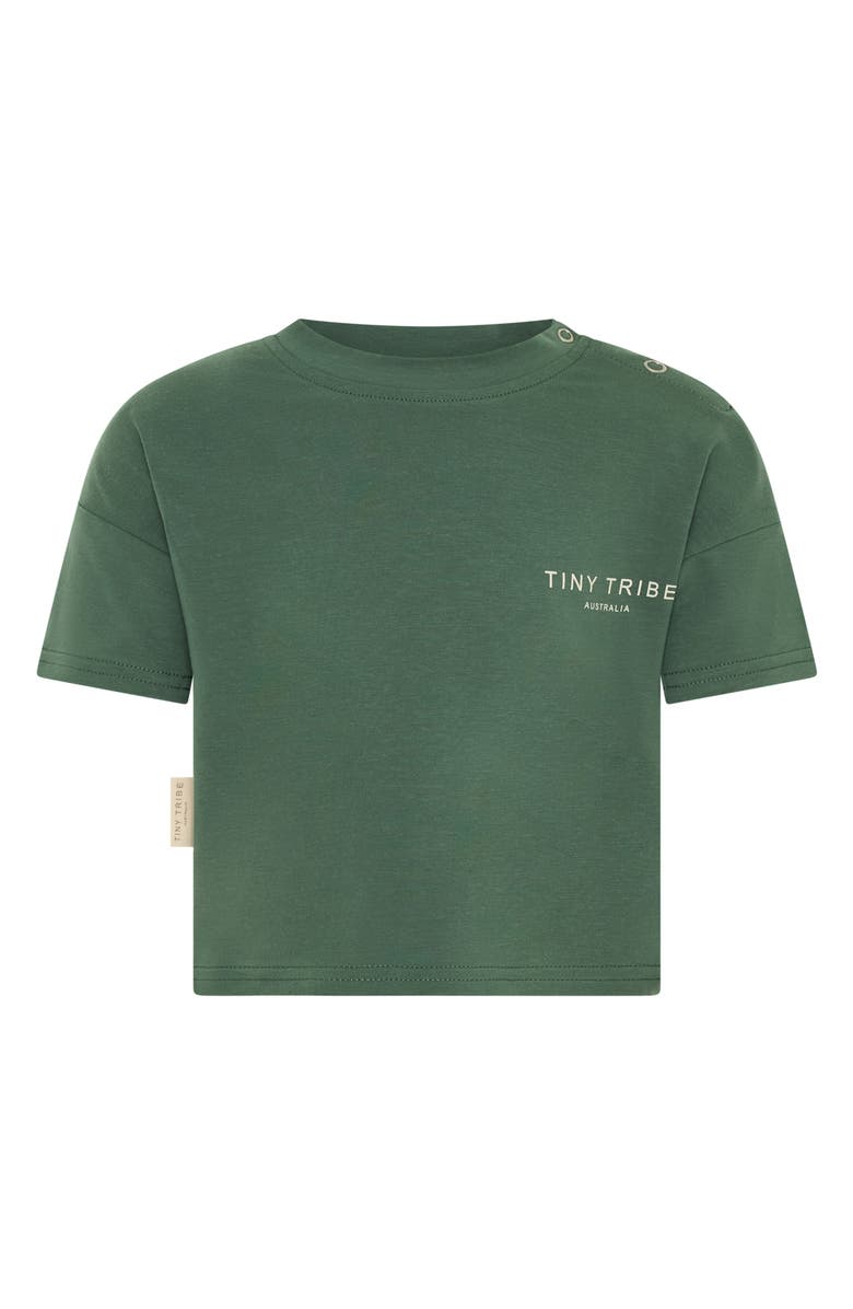 TINY TRIBE Core Stretch Cotton T-Shirt, Main, color, Olive