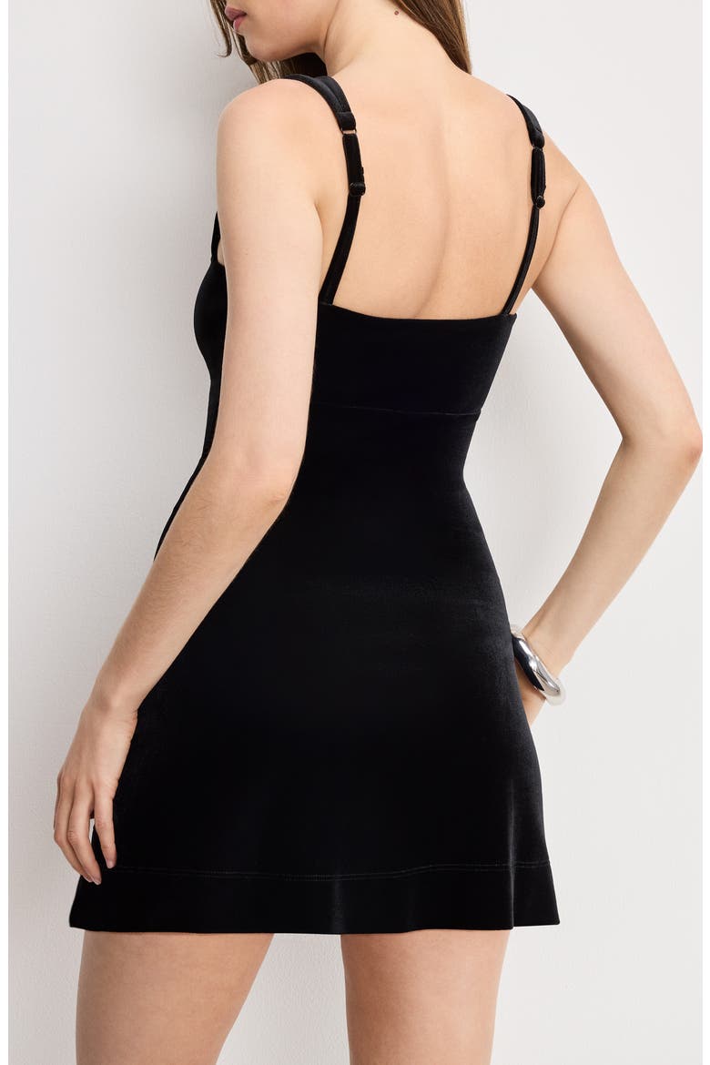 Velvet Minidress, Alternate, color, BLACK001