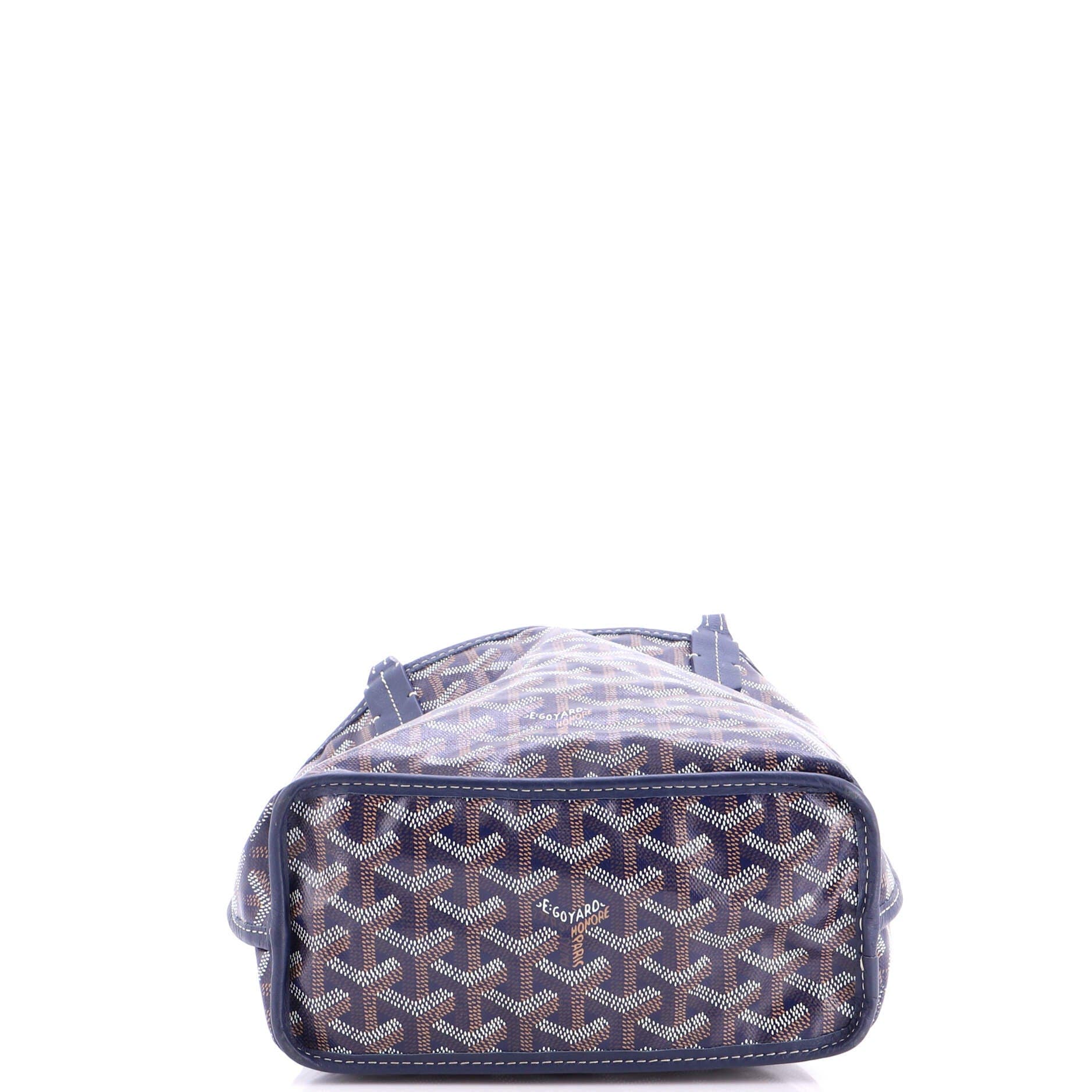 Pre-Owned Goyard Anjou Reversible Tote Coated Canvas Mini, Alternate, color, Blue