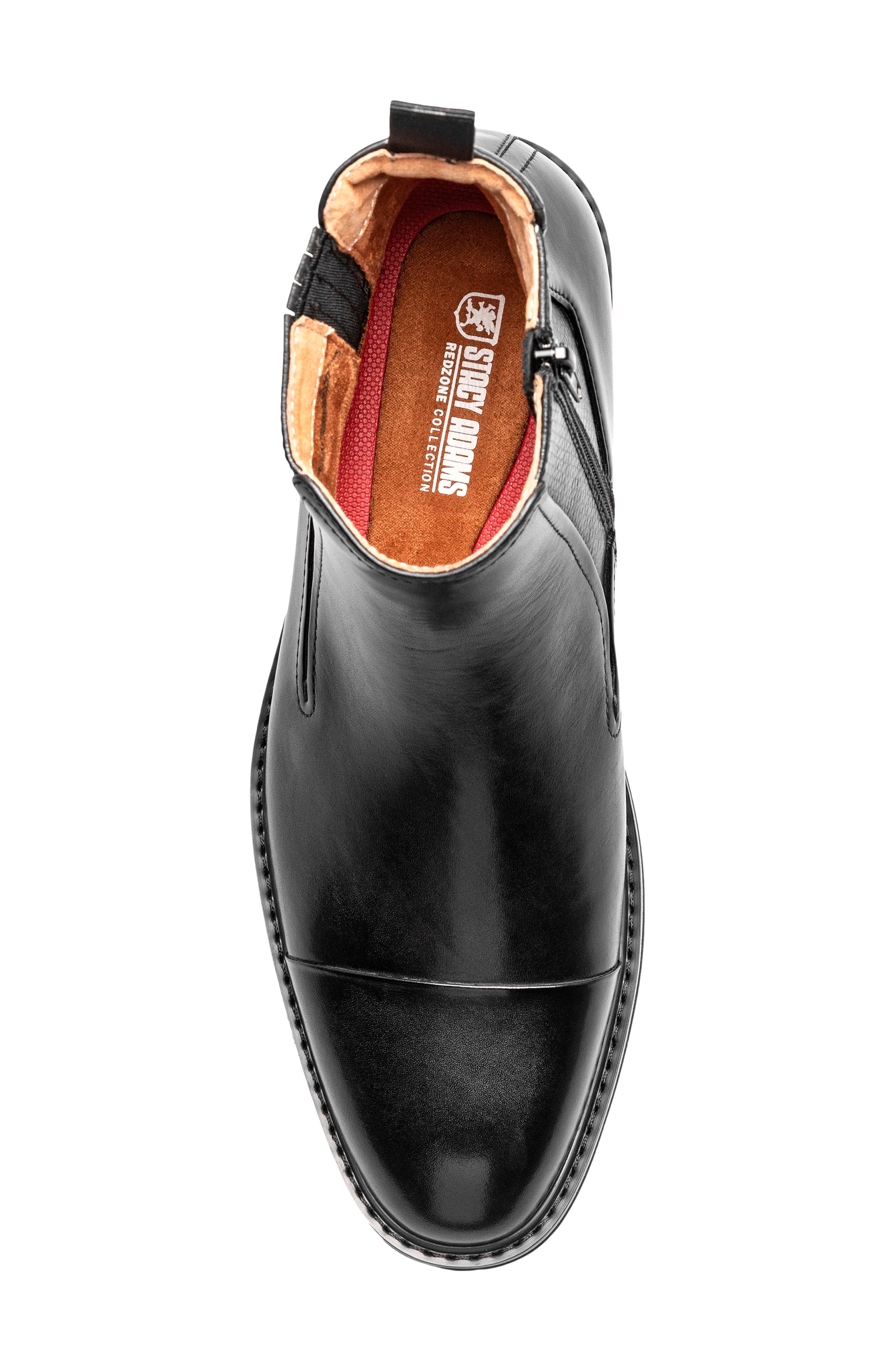 Berkshire Leather Cap Toe Boot, Alternate, color, BLACK