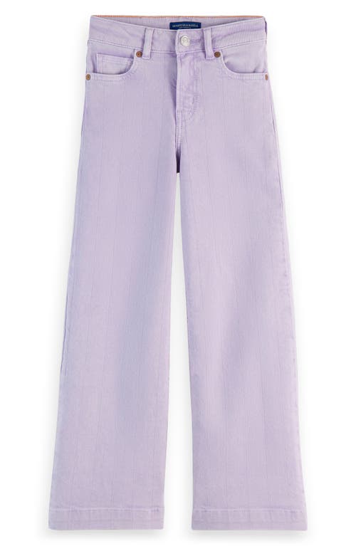 Scotch & Soda Kids' The Wave Wide Leg Jeans In Bright Lavender