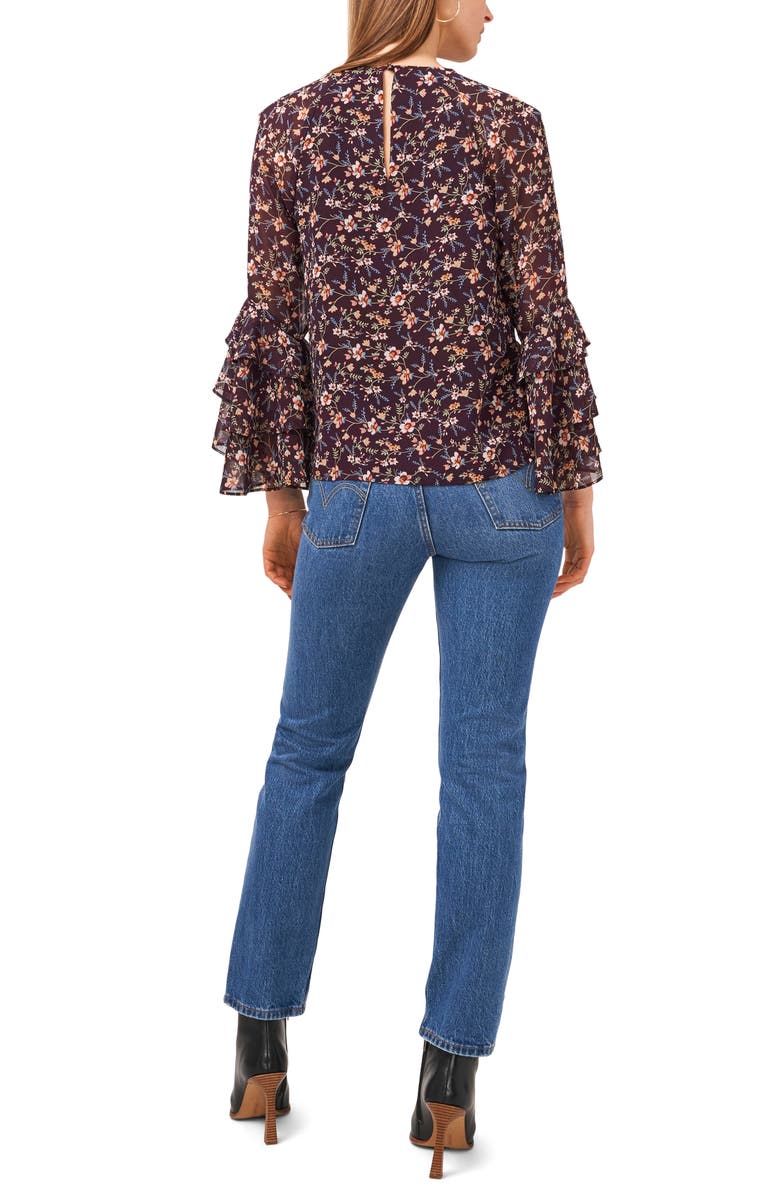 1.STATE Floral Print Ruffle Top, Alternate, color,