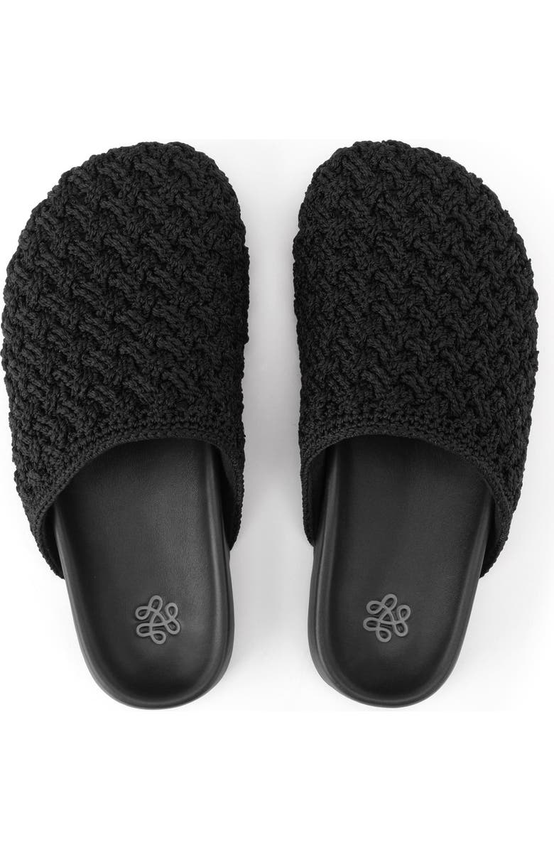 The Sak Bolinas Crochet Clog Shoe, Alternate, color, Black Cozy