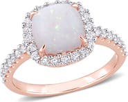 Julianna B. Gemstones Cushion Halo Ring