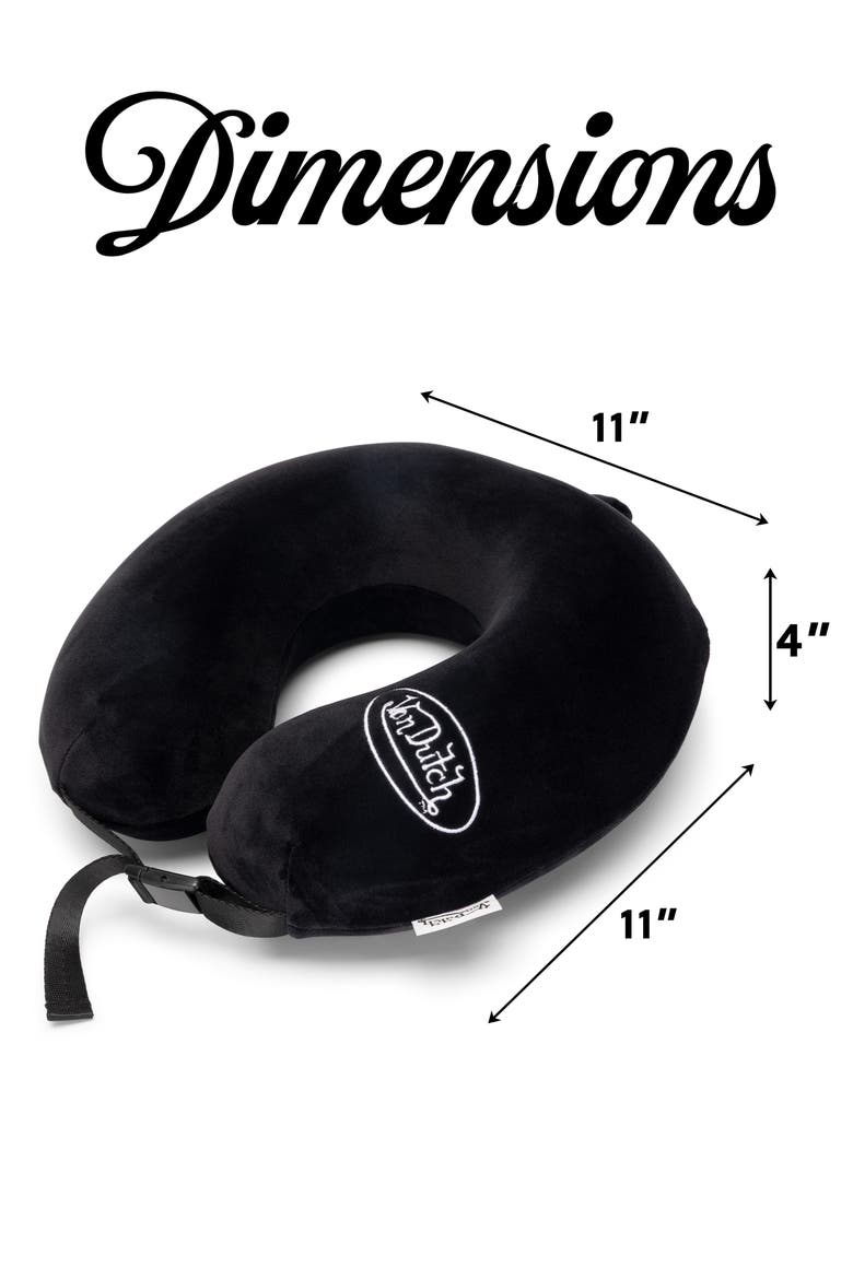 Classic Memory Foam Travel Neck Pillow, Alternate, color, Black