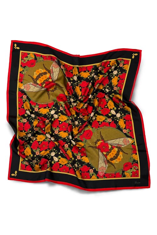 Henelle Large Silk Scarf In Night Bloom