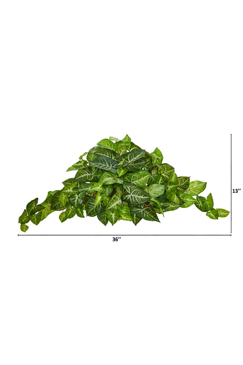 36-in Nephthytis Artificial Ledge Plant, Alternate, color, Green