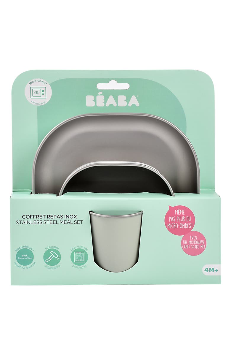 BEABA Stainless Steel Meal Set, Alternate, color, Sage Green
