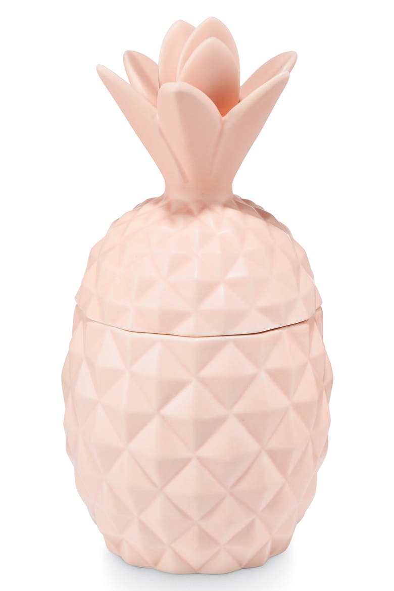 Ceramic Pineapple Jar Candle, Main, color, COCONUT MILK MANGO