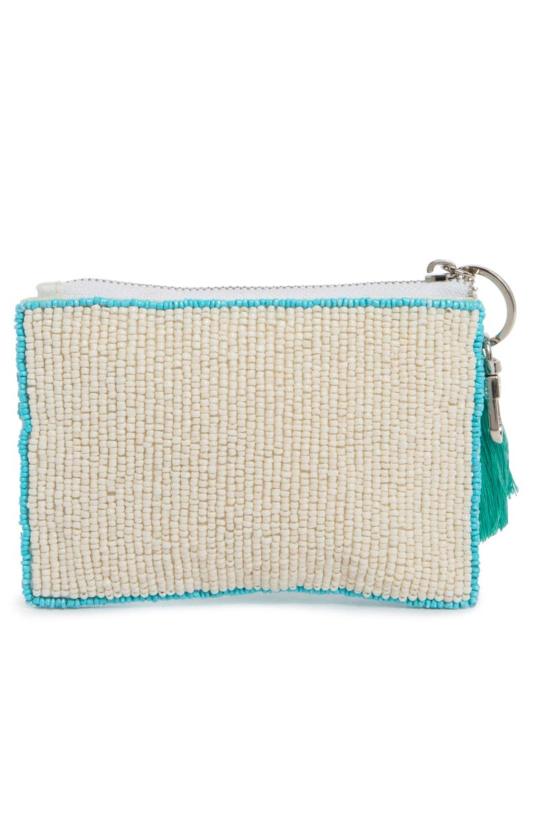 Collection XIIX Beaded Surfer Coin Purse, Alternate, color, Beige Multi