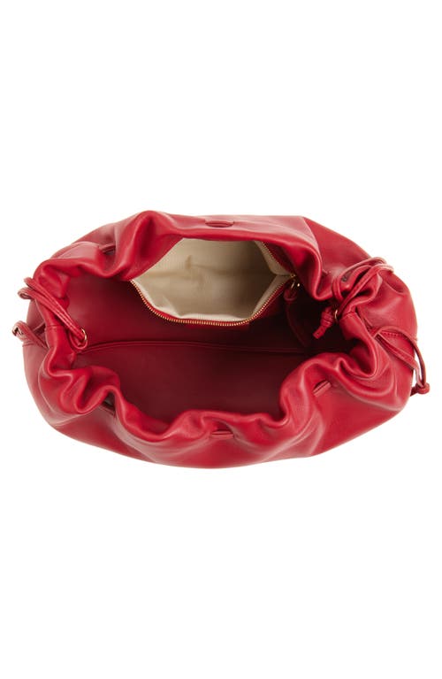 Altuzarra Drawstring Leather Clutch In Red