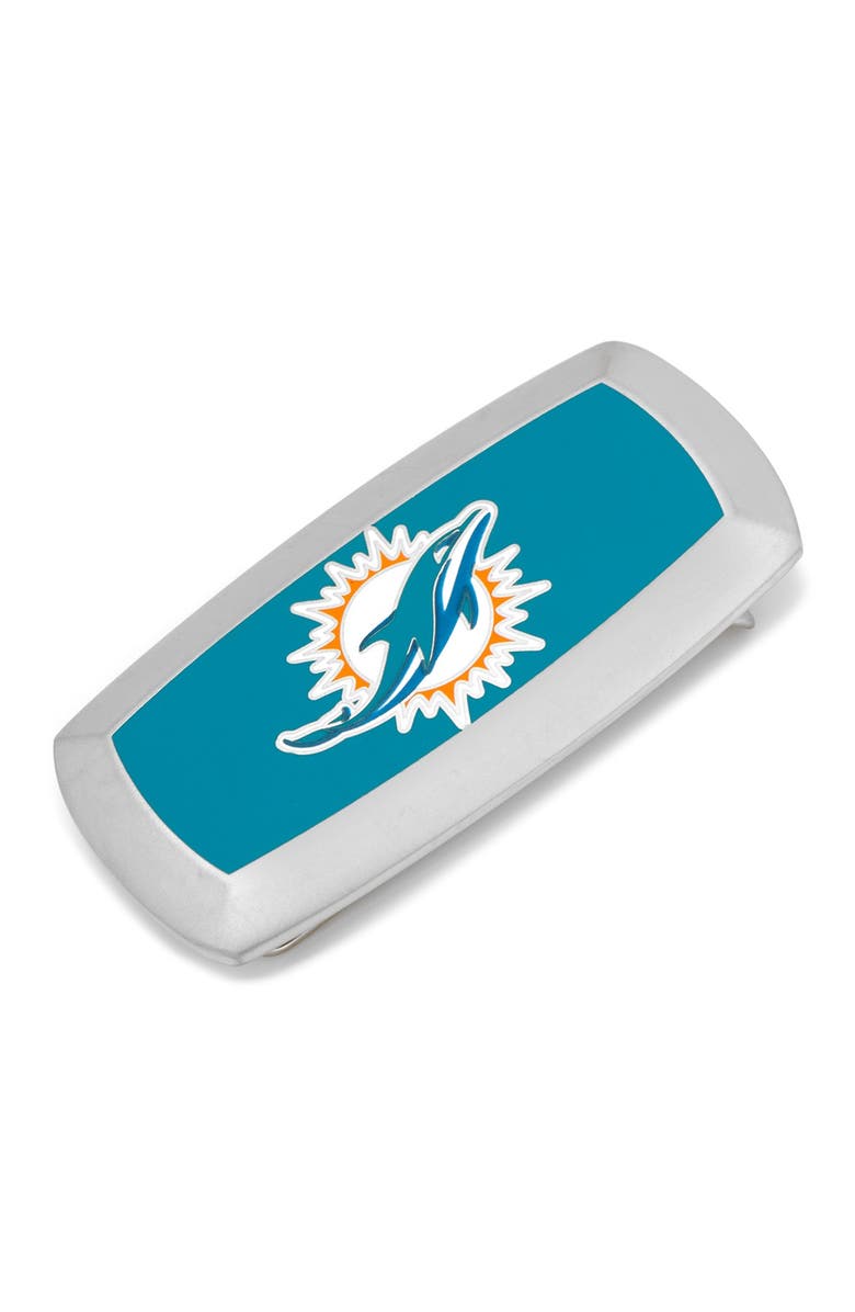 Cufflinks, Inc. NFL Miami Dolphins Cushion Money Clip, Main, color,