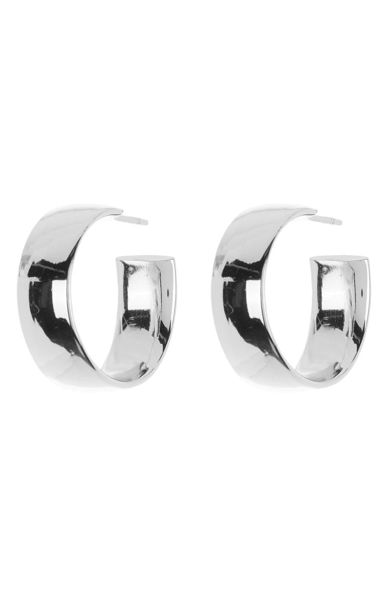 Argento Vivo Sterling Silver Wide Hoop Earrings, Main, color, 