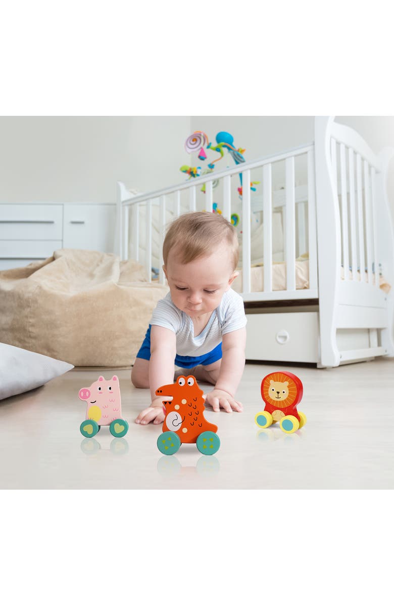 Leo & Friends Wooden Little Leo Lion Vehicle Toy, Alternate, color, Red