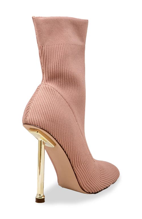 Chase & Chloe Chase And Chloe Knit Stiletto Bootie In Pink