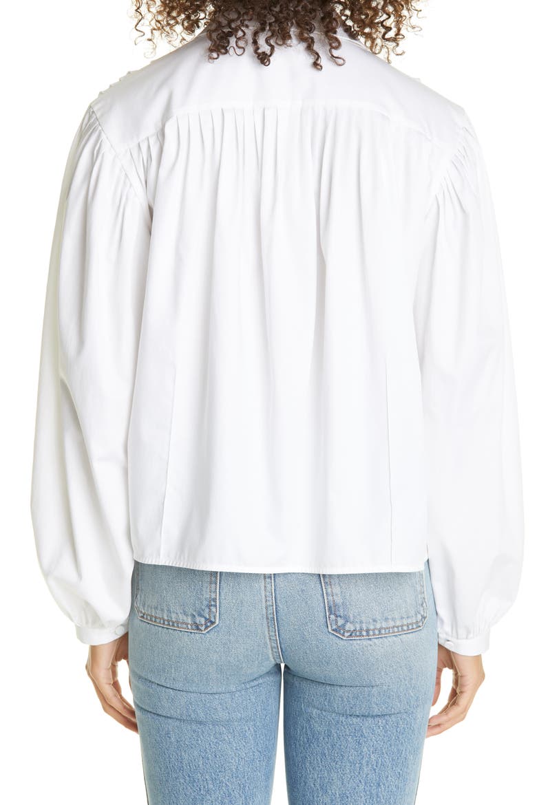 The Carolanne Crop Poplin Top, Alternate, color, WHITE