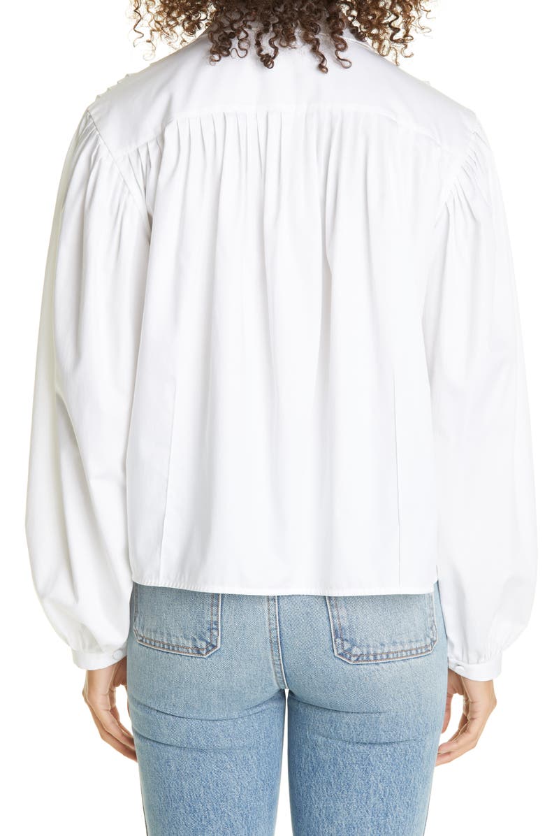 Khaite The Carolanne Crop Poplin Top, Alternate, color, 