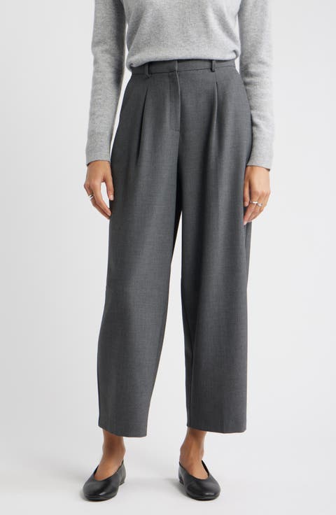 Pleated Ankle Pants