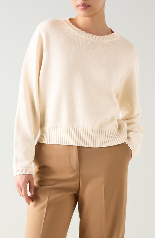 Lk Bennett Sandy Relaxed Cotton & Cashmere Sweater In Neutral