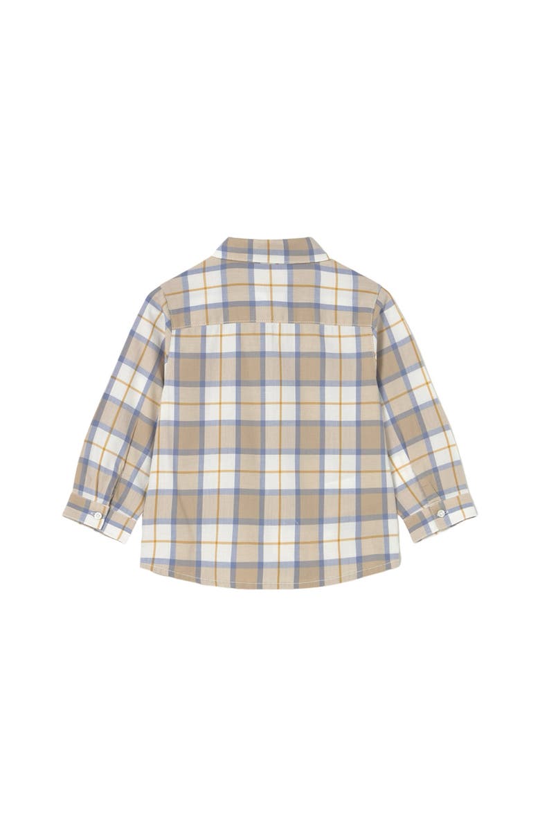 Mayoral Checkered Shirt, Alternate, color, Beige