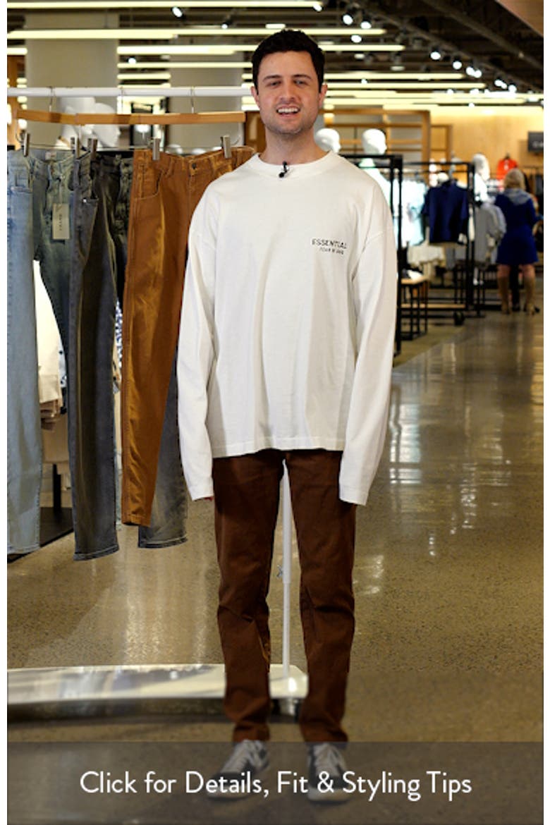 Fear of God Essentials Classic Fit Long Sleeve Logo T-Shirt (Men