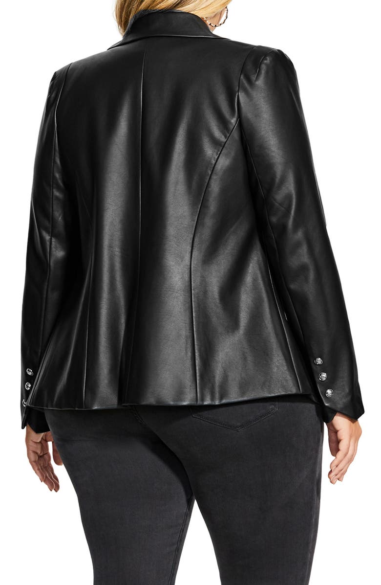 City Chic Royalty Faux Leather Jacket, Alternate, color, 