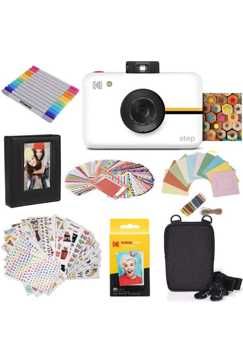 Step Instant Camera Bundle with Paper & Accessories, Main, color, White