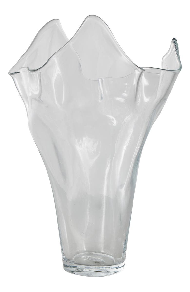 VIVIAN LUNE HOME Clear Glass Vase, Alternate, color, Clear