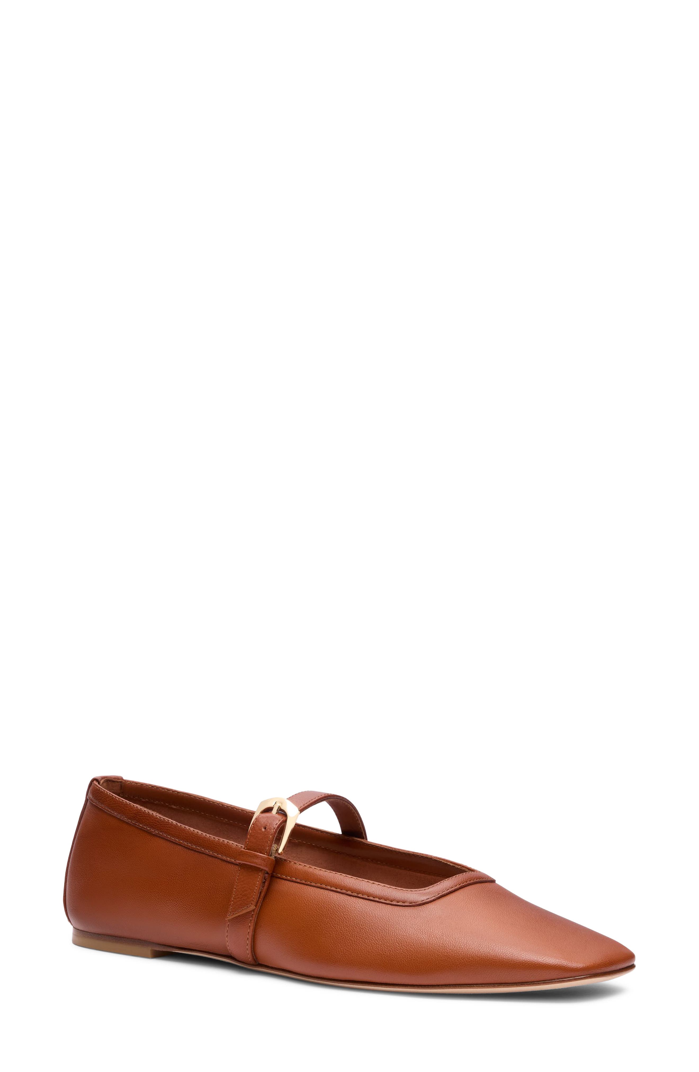 Sai Leather Mary Jane Flat, Main, color, BOHO TAN