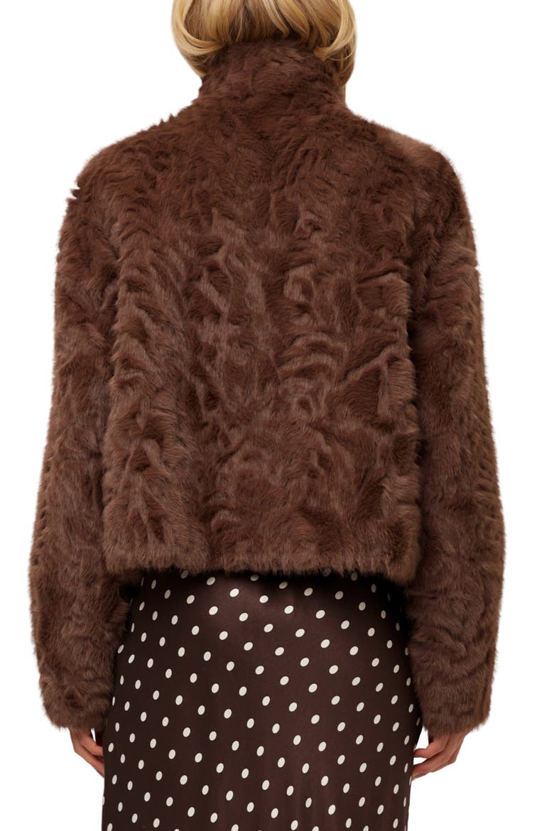 Mackenzie Reversible Faux Fur Coat, Alternate, color, WOOD