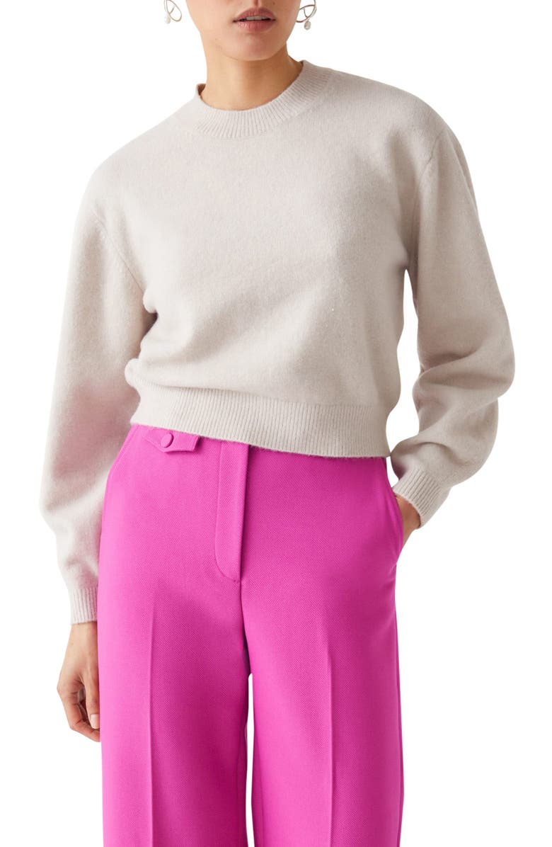 & Other Stories Relaxed Fit Crop Crewneck Sweater, Main, color, 