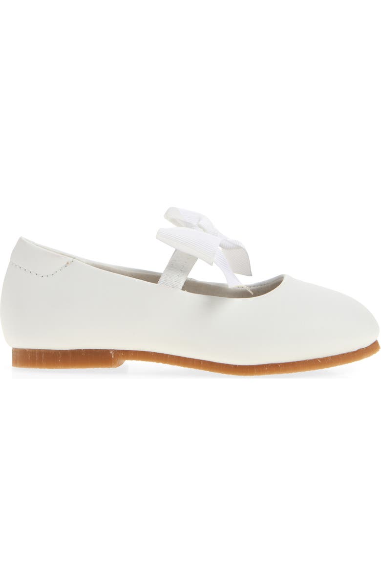 L'AMOUR Kids' Pauline Bow Mary Jane Flat, Alternate, color, White